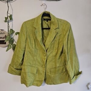 Anne Klein Women's Soft Neon Green Blazer